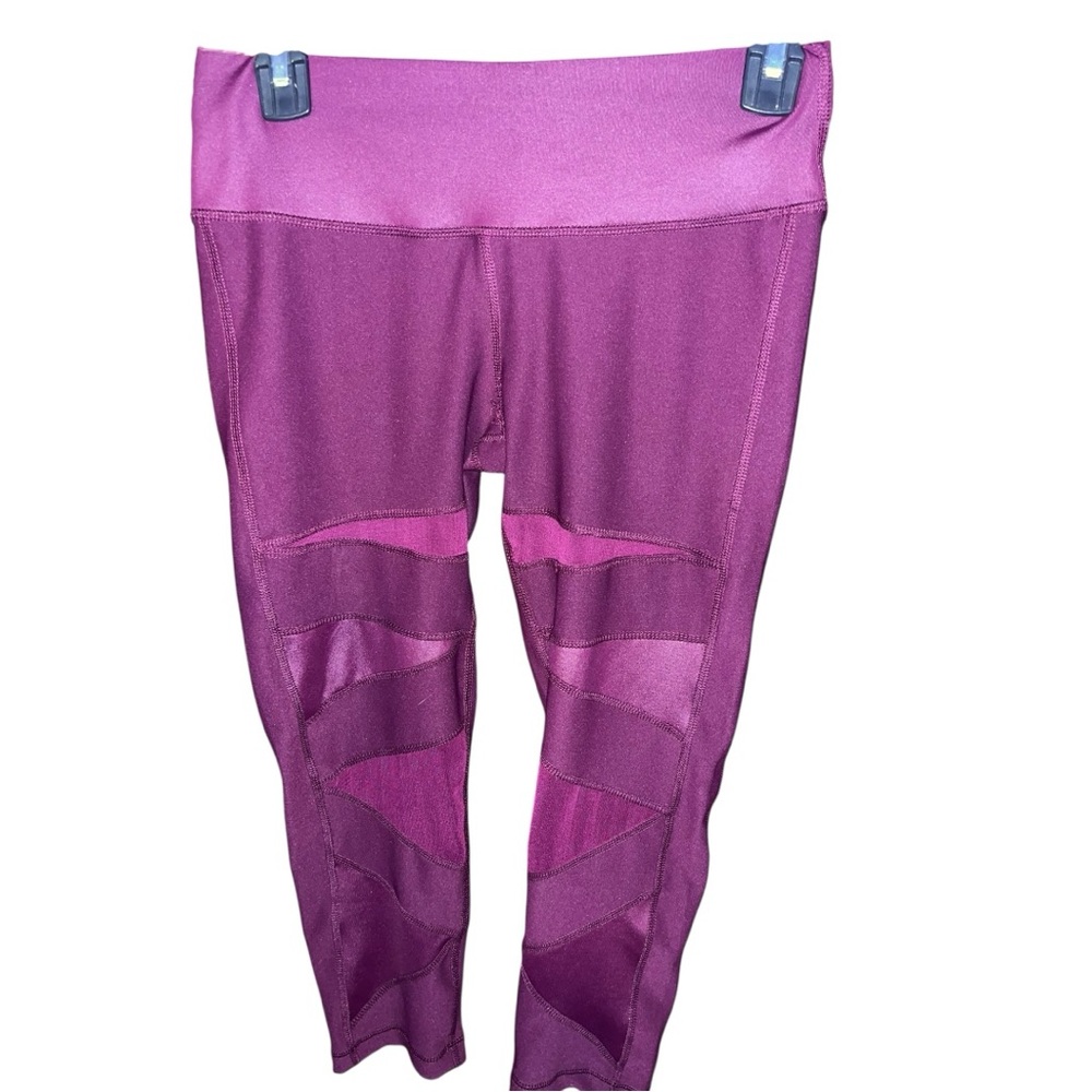 2/$20 🩷 90 Degree by Reflex Women’s Mesh Panel Activewear Leggings SIZE S PURPLE